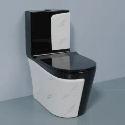 830/OPC Black Ceramic S TYPE /Water Closet/Commode With Soft Close Toilet Seat Western Commode-image-10
