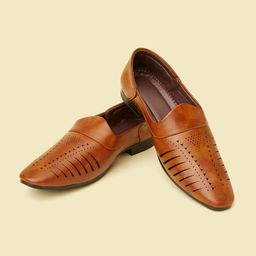 Manyavar Dark Brown Loafer style Jutti for Men Loafers For Men-picture-25