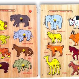 Combo of Wooden Body Parts with domestic animals For Kids-10
