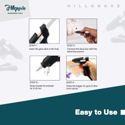 hillgrove HGCM1327M2 20W Hot Glue Gun With 15Pcs Melt Glue Sticks and Utility Knife Standard Temperature Corded Glue Gun image 5