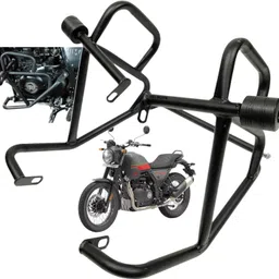 dhe best Bike Premium Crash Guard With Frame 4 Slider for RE Scram 411-picture-41