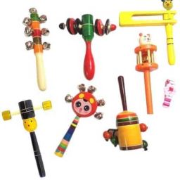 Eco-friendly Wooden Set of 8 colorful kids/ baby Rattle-20