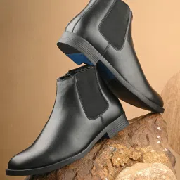 Men's Synthetic Leather Lightweight Comfortable Outdoor Slip On Chelsea Boots Boots For Men-image-36
