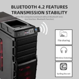 Bkc Wifi with Bluetooth 5.0 2 in 1 for Computer, Laptop, Desktop USB Adapter image 2