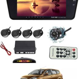 7Inch Bt Full HD Rearview Monitor Screen With Black Sensor & Camera For Car 93 Black LED-image-100