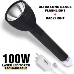 1KM LONG RANGE Rechargeable LED safety Flashlight Torch 6 hrs Torch Emergency Light-25
