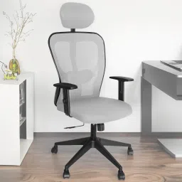Matrix High Back Chair (Finish Color - Grey, DIY) NA Office Adjustable Arm Chair-image-22