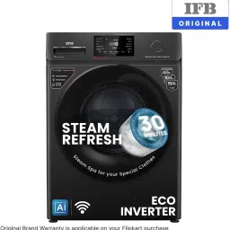 ifb 8 kg 5 Star with Steam Refresh program, 9 Swirl Wash, Eco Inverter, Touch Panel with AI Fully Automatic Front Load with In-built Heater Black image 2