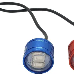 DRL Strobe Light with Flashing Handle & Back Light Red & Blue Universal for Motorcycle, Scooty License Plate Light Motorbike, Truck, Car LED (12 V, 4 W)-image-12