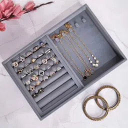 la trove Grey Rings & Chains Jewellery Tray-picture-3