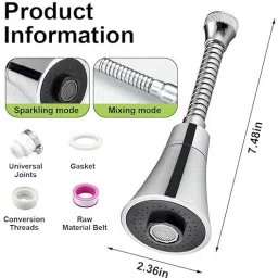 Kitchen Sink Faucet Water Tap Faucet Extender 360° Swivel Faucet Faucet Function Diverter-8