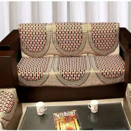 Jacquard Abstract 3+2 Seater Sofa Cover-image-60