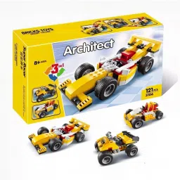 3in1 architect series (super racer) car blocks set 121+ pcs educational blocks-21