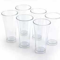 (Pack of 6) 6 Pcs Multi Purpose Unbreakable Glass Water, Juice Glass, Beer, Wine Glass Glass Set Water/Juice Glass-image-74