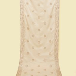 manyavar Crepe Chiffon Embroidered Beige Men Dupatta-picture-33