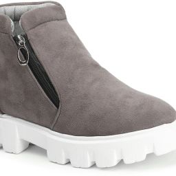 Women’s Chunky Platform Zip-Up Ankle Boots – Casual Street Style Boots For Women-image-94