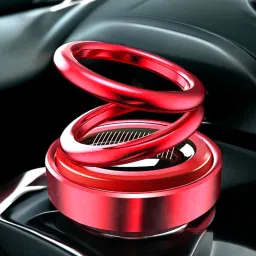 Solar Powered Rotatin Red colour Perfume Car Air Freshener Aroma Oil-11