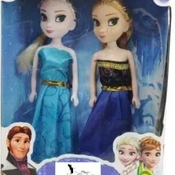 High Quality Superfine Elsa & Anna Snow Sisters Frozzen Dolls for Girls (Small)-image-8