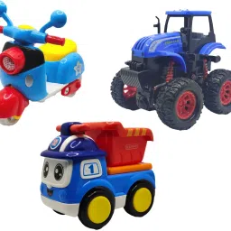 Unbreakable Four-Wheel Drive Friction Powered Diecast Toy Set-F52-29