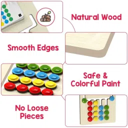 raindrops Colour & Pattern Matching Learning Toys for Kids 4+|Color Coder Brain puzzle2pcs image 5