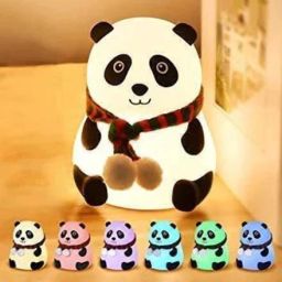 Cute Panda Night Light for Kids Silicone Night Color Changing Lamp to Decor_T369 Night Lamp-4