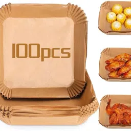 100Pcs Air Fryer Disposable Paper Liner Square Air Fryer Airfryer Tray-picture-24