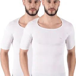 Pack of 2 Dollar Lehar Combed Cotton Men's White Vest Men Vest-image-48