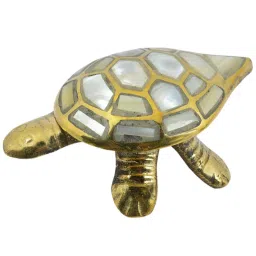Vastu - Feng Shui Wish Fulfilling Brass Tortoise/Turtle with Secret Wish Compartment Decorative Showpiece - 3 cm-image-32