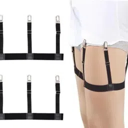 frokht BLACK Adjustable Shirt Garters with Locking, Non-Slip Clips For Men And Women Garter-image-20
