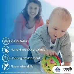 rrcollection Non-Toxic Baby Bath Rattle: Colorful Toy with Attractive Rattle & Teether Rattle image 4