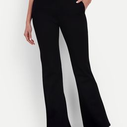 next one Women Flared Black Lycra Blend Trousers-picture-21