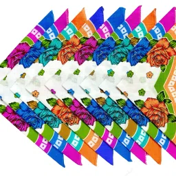 Royal Mart Premium Cotton Handkerchief 11*11 - Color Prints for Women/Girl/Design Will Vary ["Multicolor"] Handkerchief-17