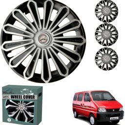 Car accessories Wheel cap, Hub Cap Finch Silver Black 13 Inch Wheel Cover For Maruti Eeco-image-34