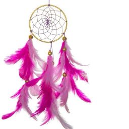 Pretty in Pink Car Hanging handmade hanging for positivity Wool Dream Catcher-image-2