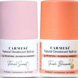 carmesi Natural Underarm Roll On Deodorant Combo | Floral Sunset & Fresh Blossom Deodorant Roll-on - For Women-picture-26
