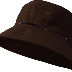 Missby Unisex Cotton Adjustable IMP Beach Bucket Sun Hat (Black)-image-18
