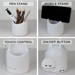 shopogenix 3 Colour Mode LED Study/Table/Desk Lamp with Pen Holder LED Touch-L129 Study Lamp image 2