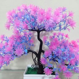 saf MIDIUM SIZE ARTIFICIAL PLANT WITH POT FOR TABLE ,DINING TABLE AND OFFICE DECORE Bonsai Wild Artificial Plant with Pot image 2