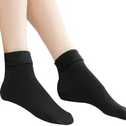 Women Velvet Socks Warm Winter Ankle Length Socks for Girls Free Size Women Solid Ankle Length-image-24