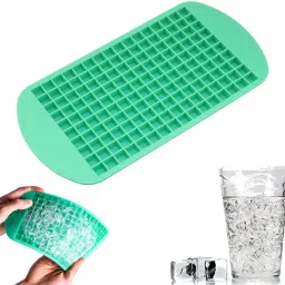 Tiny Square Shaped 160 Small Holes Crushed Ice Cube Mould Jelly Tool Multicolor Silicone Ice Cube Tray-image-43