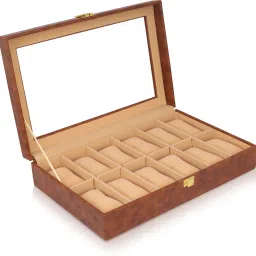 AG Premium Luxe 12 Slot Watch Display Box For Men & Women Portable Watch Box Watch Box-16