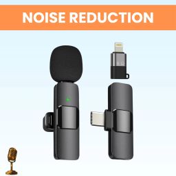 K8 Wireless Microphone Recording Clip Mic with Receiver for Vlogging/YoutubeW168 Microphone-image-63