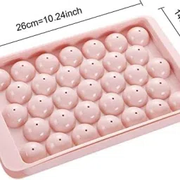 krupasadhya Reusable Flexible Round Ice Cube Trays 33 Cavity Ice Cube Tray Multicolor Plastic Ice Cube Tray image 3