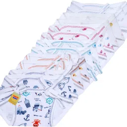 Baby Hosiery Single Layer Cotton Cloth Tying Knotted Nappies/Indian Style Langot/Washable/Reusable Pack Of 12 Pcs (Multi)(0-6 Months)-13