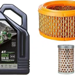 3100 15W50 Engine Oil, Air Filter & Oil Filter Combo for Bullet 500 Synthetic Blend Engine Oil-image-55