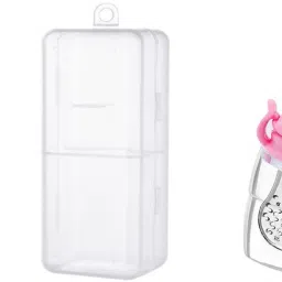 Premium Quality Baby Pacifier Food Feeder Silicone Fresh Fruit Nibbler Feeding Safe Kids Supplies Nipple Pacifier BPA-Free Star Print Vegetable Rattle Soother With Baby Multipurpose Feeding Medicine Dropper Feeder Teether 20ML With Transparent Protective Cum Travel Case(PINK) Teether and Feeder-3
