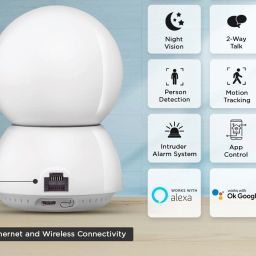 Qubo Smart 360 Ultra 2K Cam by HERO GROUP 4MP 1296p WiFi CCTV Night Vision 2 Way Talk Security Camera image 3