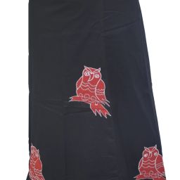 Women Embroidered Wrap Around Black, Red Skirt-image-56