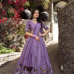 krishu ethnics Embroidered Semi Stitched Lehenga Choli-picture-11