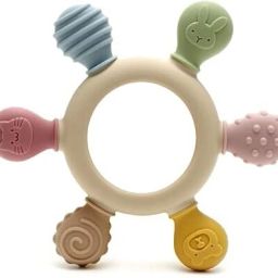 Rainbow Ring Teether Silicone Teething Toys Silicone. Teether-image-20
